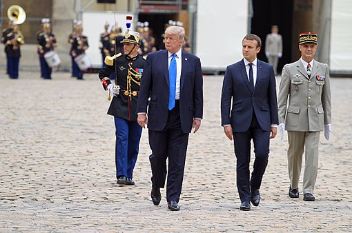 Trump and Macron in France